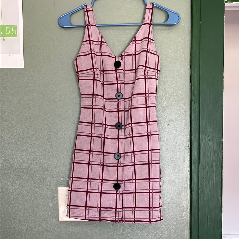 Plaid Button-Down Dress